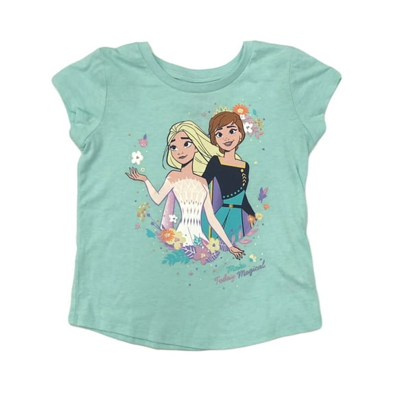 Jumping Beans Disney Frozen Toddler Girls Mint Elsa & Anna T-Shirt Tee 4T