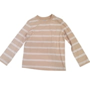 Jumping Beans Essentials Tee   Size 5, Beige/White Stripes, Long Sleeve