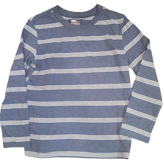 Jumping Beans Essentials Tee Size 6, Black/White Stripes, Long Sleeve