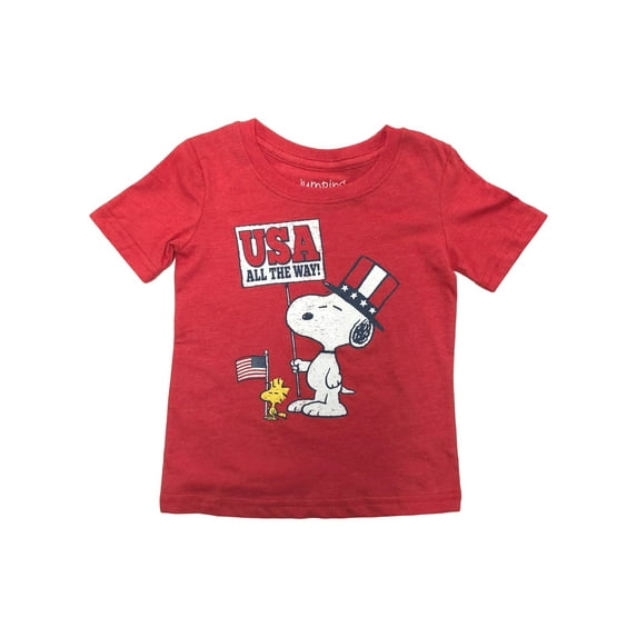 Jumping Beans Infant & Toddler Boys USA All The Way Snoopy T-Shirt Tee Shirt 2T