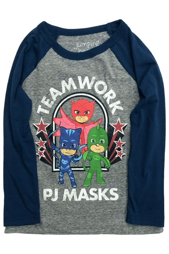 Jumping Beans Toddler Boys Long Gray PJ Masks Teamwork T-Shirt Tee Shirt 18m