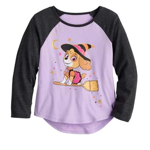 Jumping Beans Toddler Girl's Skye Halloween Graphic Tee Purple & Black