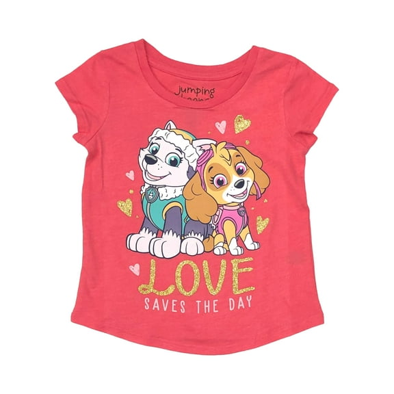 Jumping Beans Toddler Girls Melon Pink Paw Patrol Love T-Shirt Tee Shirt 2T