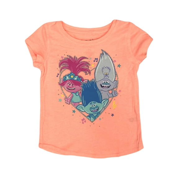 Jumping Beans Toddler Girls Orange Trolls Poppy T-Shirt Tee Shirt 2T