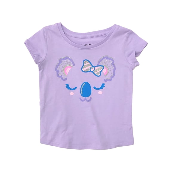 Jumping Beans Toddler Girls Purple Glitter Koala Bear T-Shirt Tee Shirt 3T