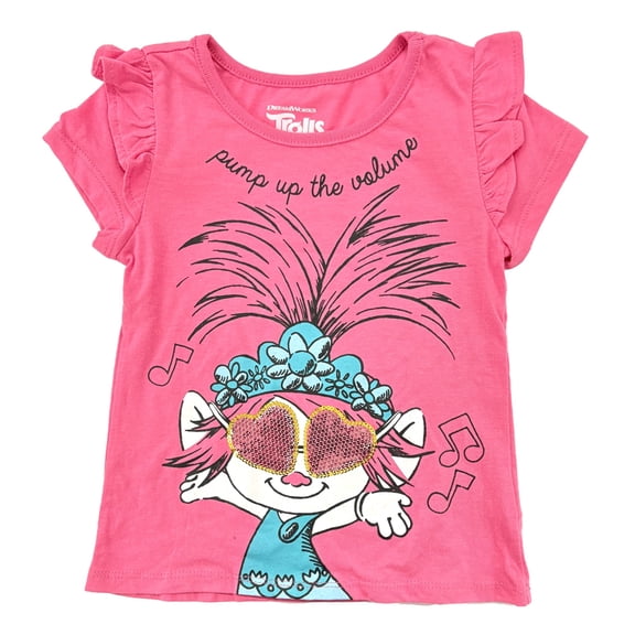 Jumping Beans Toddler Girls White Trolls World Tour Poppy T-Shirt Tee Shirt