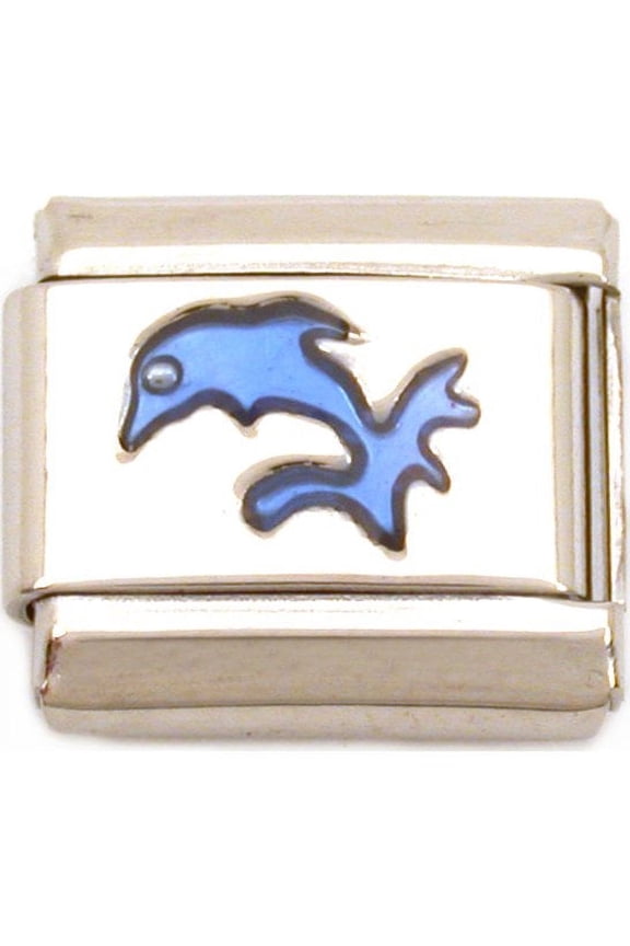 Jumping Dolphin Italian Charm Enamel