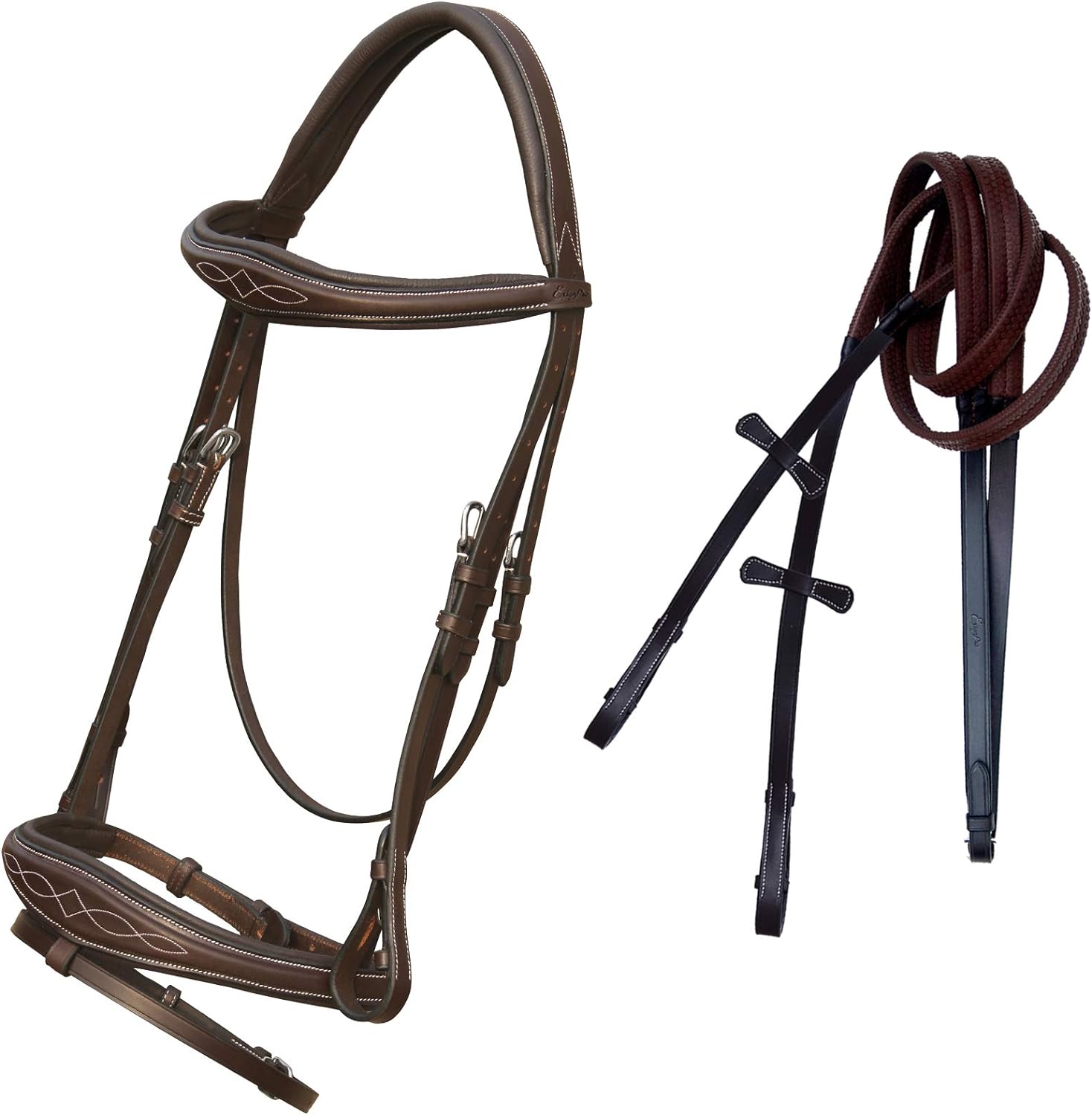 Jumping Flash English Bridle With Ergonomic Crown Piece, Soft Padding