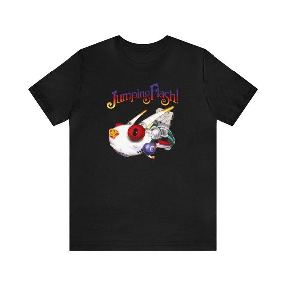 Jumping Flash PS1 Cover Art Retro Style Unisex Short Sleeve Tee T-Shirt