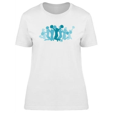 Jumping Girls T-Shirt Women -Image by Shutterstock, Female Large
