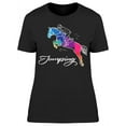 thumbnail image 1 of Jumping, Horse And Rider T-Shirt Women -Image by Shutterstock, Female x-Large, 1 of 2