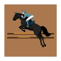 Jumping Horse - Photography Unframed Wall Art Print 10 x 10 inches