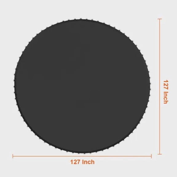 Jumping Mat Fits 12ft Trampoline  Replacement Mat, UV-Resistant, Universal for 12ft Round Frame, Durable V-Rings & Spring Tool, Fits 5.5" Springs