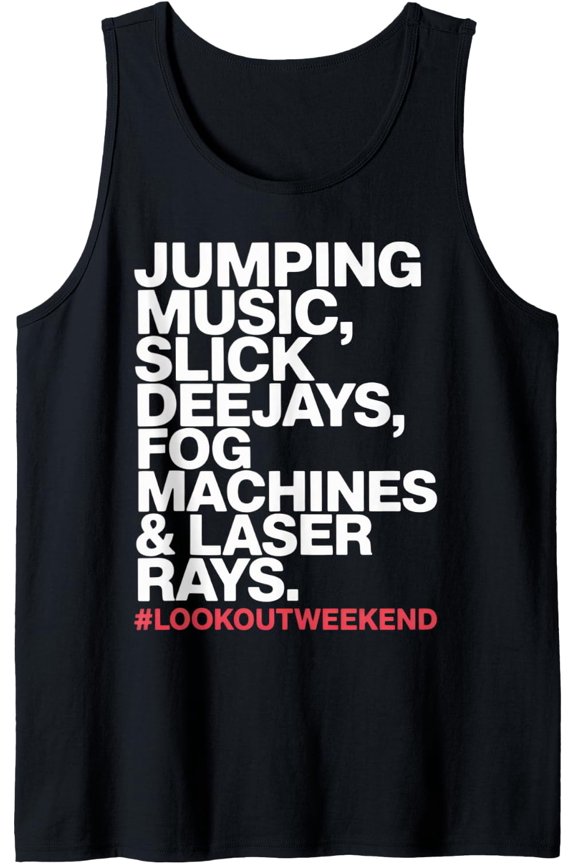 Jumping Music Slick Deejays Fog Machines Laser Rays Party Tank Top Size S-3XL