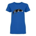 thumbnail image 1 of Jumping Orcas Shaped T-Shirt Women -Image by Shutterstock, Female Small, 1 of 2
