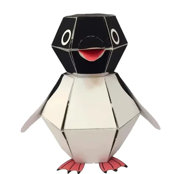 Jumping Penguin Bouncing Penguin Craft Kit, Penguin Paper Craft Kit Origami Paper Origami Kit Art Paper for DIY Arts and Crafts Projects Interactive Fun Paper Craft Set