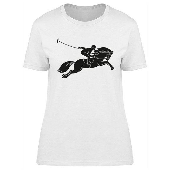 Jumping Rider Design T-Shirt Women -Image by Shutterstock, Female Small