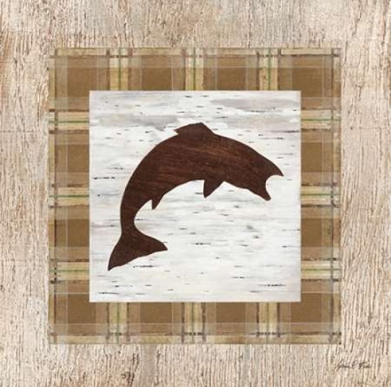 Jumping Salmon Canvas Art - Arnie Fisk (24 x 24)