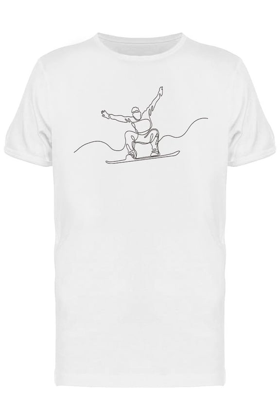 Jumping Snowboarder T-Shirt Men -Image by Shutterstock, Male x-Large