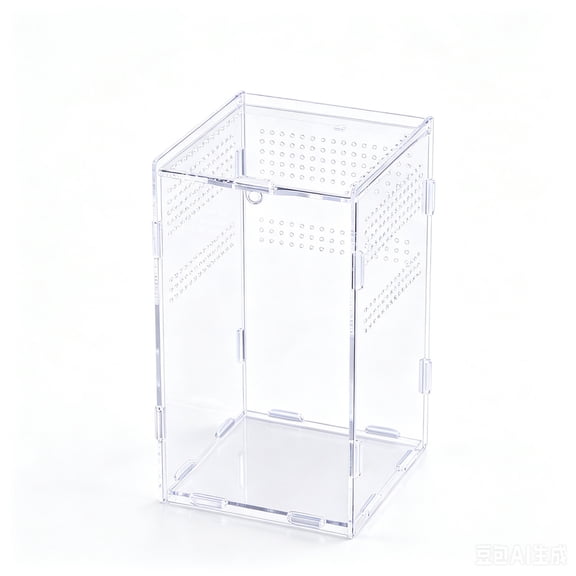 Jumping Spider Enclosure, Insect Terrarium, Bug Cage, Acrylic Terrarium for Tarantula, Praying Mantis, and Small Reptiles Transparent