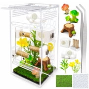 Jumping Spider Enclosure Kit DIY Insects Habitat Mini Arboreal Enclosure Acrylic Terrarium Habitat for Spiders