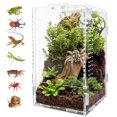 thumbnail image 2 of Reptile Terrarium Magnetic Door Habitat Jumping Spider Enclosure - 5.9x4.7x6.1 Inch Acrylic Terrarium With Front Magnetic Door Micro Pet Terrarium Tarantula Enclosure 2 of 10