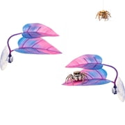 Jumping Spider Hide Leaf Platform Habitat Accessories with Suction Cups for Rest 2 Pcs