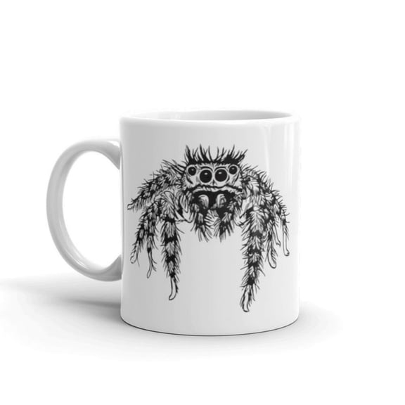 Jumping Spider Mug, Arachnid Mug, Spider Coffee Cup.jpg