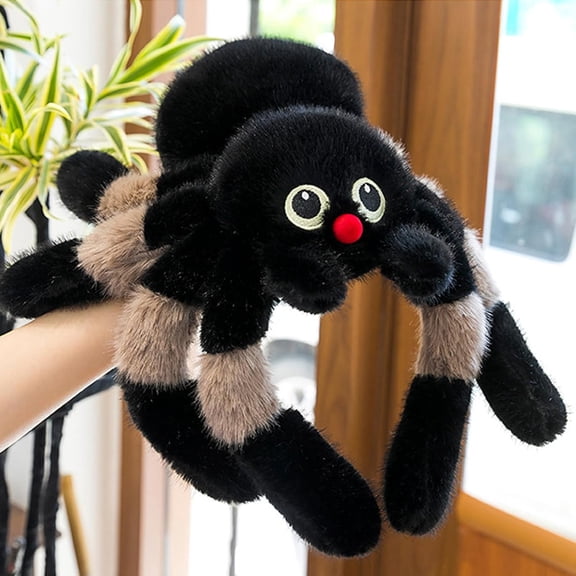 Jumping Spider Plush Toy-Cute 11.8'' Spider Stuffed Animal ,Soft Stuffed Spiders Toy Plushies Pillow Doll Birthday Gift-Brown