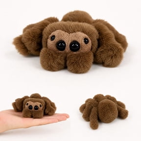 Jumping Spider Plush Toy Cute Spider Stuffed Animal Soft Spider Plush Doll Funny Halloween Spider Toy Cozy Animal Pillow Gift for Kids