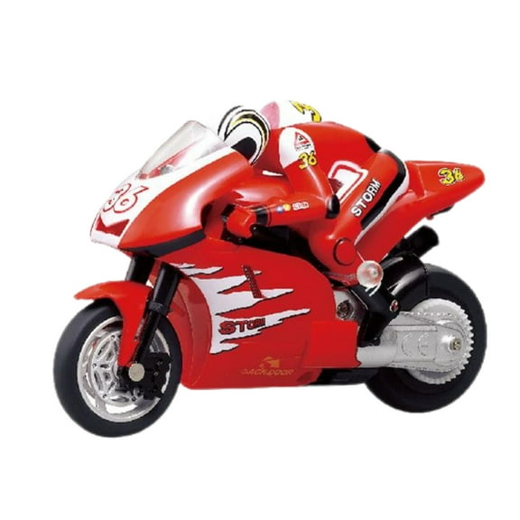 Jumping Stunt RC Motorcycle for Teens & Adults, 2.4G Full-Scale High-Speed Electric RC Drift Bike with Mechanical Gyro & Rubber Tires for Off-Road and Uphill