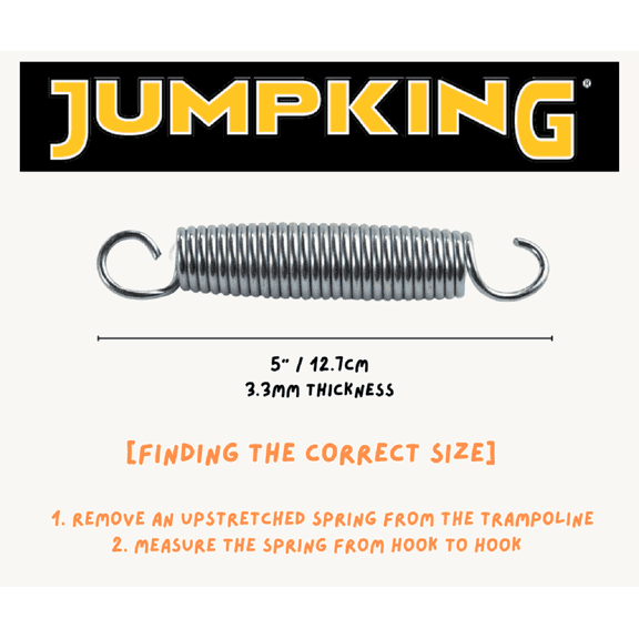 Jumpking Heavy Duty Trampoline Springs 5-inch for Trampolines, Stainless Steel Trampoline Replacement Springs (Set of 20)