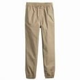 thumbnail image 1 of Jumpstart 2378366 Boys Slim Fit Twill Joggers, Khaki - Extra Large 18-20 - Case of 24, 1 of 1