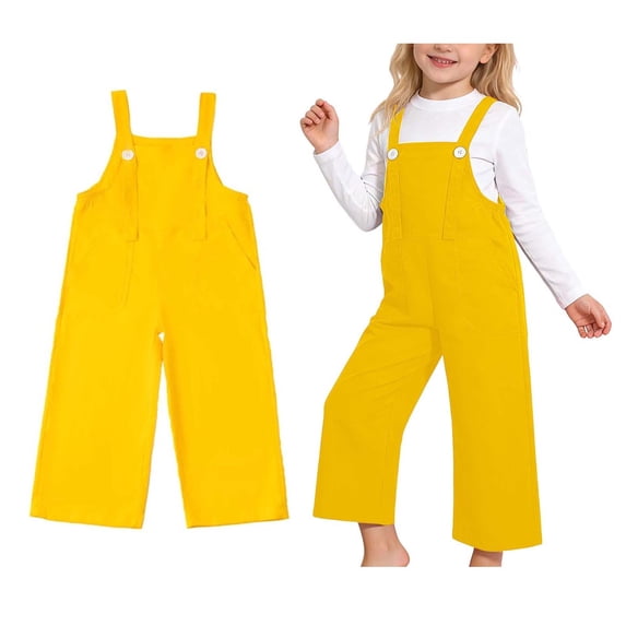 Jumpsuit for Girls Casual Sleeveless Loose Romper Pants with Pockets Girl Summer Outfits 13-14 Years