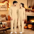 thumbnail image 1 of Jumpsuit for Men Solid Color Long Sleeve Hooded One-piece Suit Everyday Comfortable Lightweight Casual Mens Jumpsuits Khaki M, 1 of 9