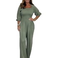 thumbnail image 1 of Jumpsuit for Womens Fashion Casual Solid Color Jumpsuit with Sleeves, 1 of 8