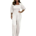 thumbnail image 1 of Jumpsuit for Womens Fashion Casual Solid Color Jumpsuit with Sleeves, 1 of 8