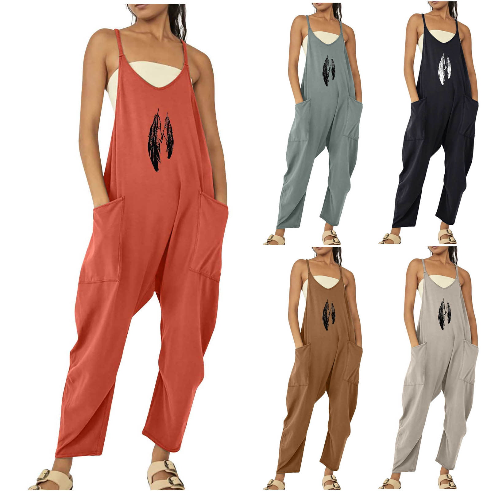 Hot6sl Jumpsuits for Women Casual, Wide Leg Jumpsuits for Women