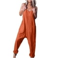 thumbnail image 1 of Jumpsuits for Women Casual Womens Casual Loose Baggy Pocket Jumpsuit Fashion Playsuit Trousers Overalls Cotton And Linen Jumpsuit Rompers And Jumpsuits for Women, 1 of 7