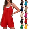 thumbnail image 1 of Jumpsuits for Women Fashion Bib Pants Overalls Baggy Rompers Shorts with Adjustable Shoulder Straps Women Casual Wide Leg Suspender Jumpsuits with Pockets, 1 of 9