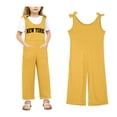 thumbnail image 1 of Jumpsuits for Girls Spaghetti Strap Loose Overalls Long Pants with Pockets Girl Back To School Outfits 11-12 Years, 1 of 5