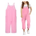 thumbnail image 1 of Jumpsuits for Girls Spaghetti Straps Overalls Pants with Pockets Girls Clothes 6-7 Years, 1 of 6