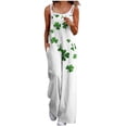 thumbnail image 1 of Jumpsuits for Women Casual Beach Fashion Summer Boho Wide Leg Rompers Sleeveless Overalls with Pockets, 1 of 5