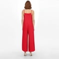 thumbnail image 1 of Jumpsuits for Women Dress Summer Boho Wide Leg Rompers Casual Loose Sleeveless Overalls with Pockets Red M, 1 of 7