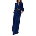 thumbnail image 1 of Jumpsuits for Women Long Sleeves V Neck Sequined Jumpsuit Fashion Casual Wide Leg Comfy Trendy Jumpers Fall Winter Resort Wear, 1 of 7
