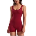 thumbnail image 1 of Jumpsuits for Women Sexy Backless One Piece Bodycon Scrunch Shorts Romper Sleeveless Tummy Control Yoga Bodysuits, 1 of 8