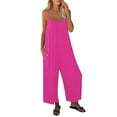 thumbnail image 1 of Jumpsuits for Women Shorts,Women's Loose Sleeveless Jumpsuits Strap Stretchy Long Pant Romper Jumpsuit With Pockets,Wide Leg Jumpsuit(Size:M), 1 of 5