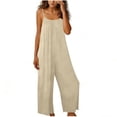 thumbnail image 1 of Jumpsuits for Women Spaghetti Strap Overalls Loose Backless Wide Leg Jumpsuit Casual Summer Rompers, 1 of 6
