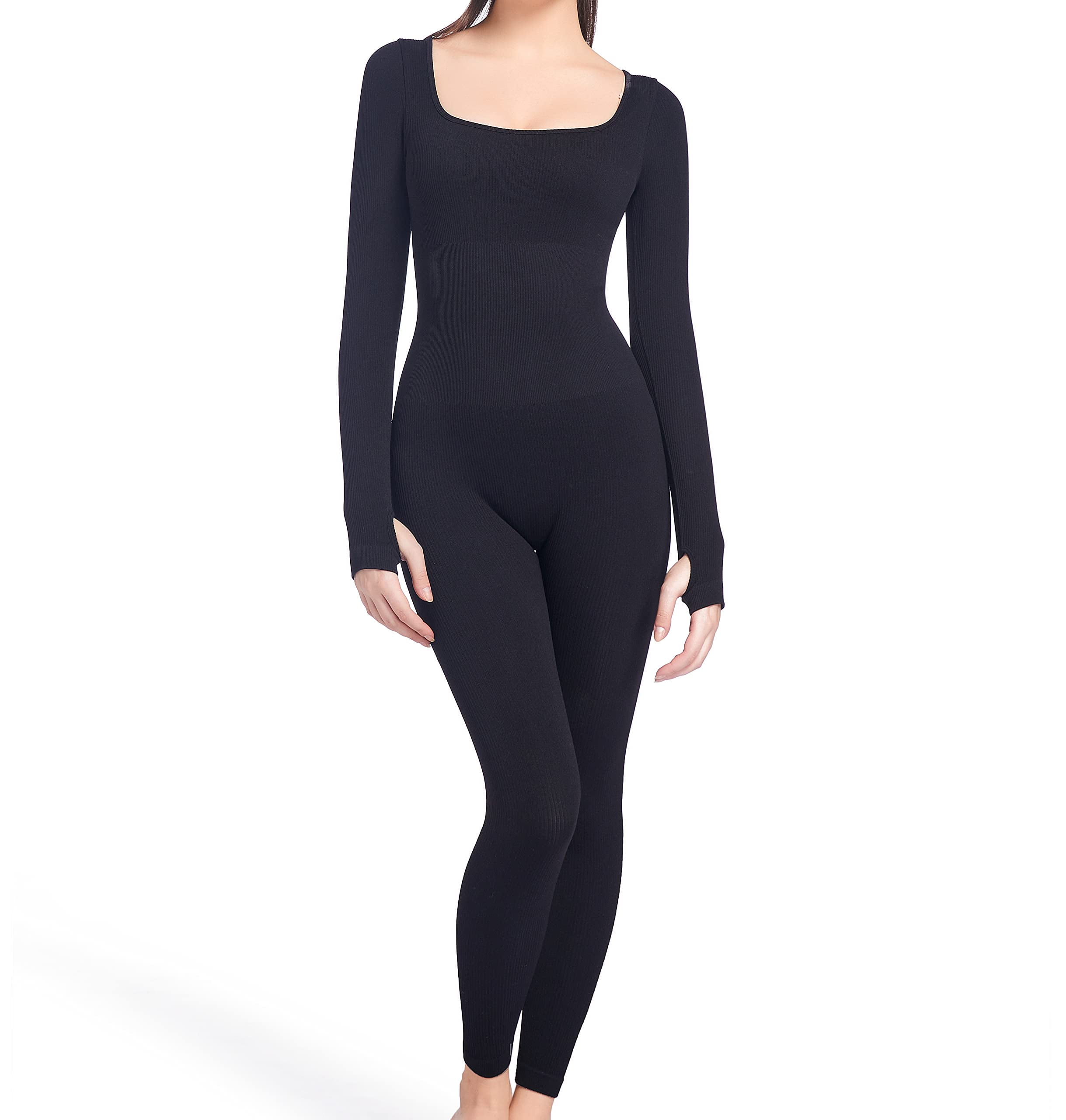 Jumpsuits for Women Tummy Control Long Sleeve Body Sculpting Full Bodysuit