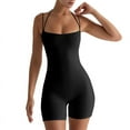 thumbnail image 1 of Jumpsuits for Women Workout Sleeveless Backless Tummy Control Yoga Rompers Black S, 1 of 10
